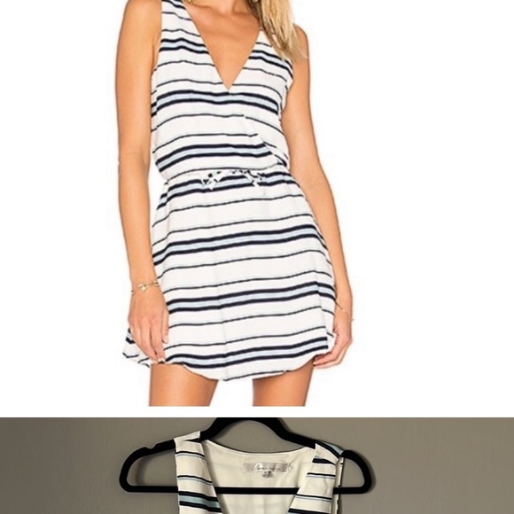 LOVERS + FRIENDS Dreamland Dress White Blue Striped - Picture 5 of 11